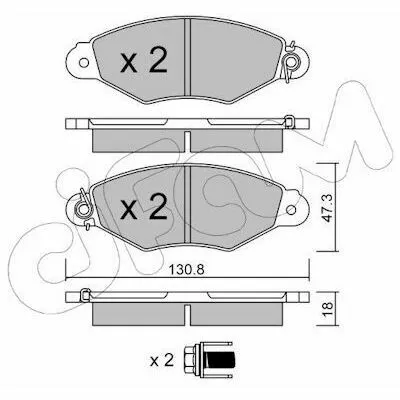 Compra Online CIFAM 822-253-0 Kit Pastiglie Freno, Freno a Disco