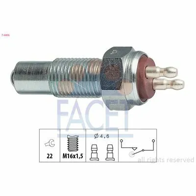 Occasione FACET Made in Italy - OE Equivalent 7.6006 Interruttore, Luce di Retromarcia