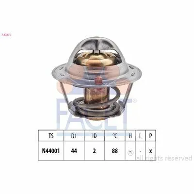 Soddisfatti O Rimborsati FACET Made in Italy - OE Equivalent 7.8227S Termostato, Refrigerante