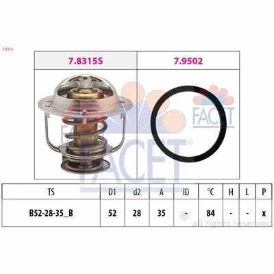 Occasione FACET Made in Italy - OE Equivalent 7.8315 Termostato, Refrigerante