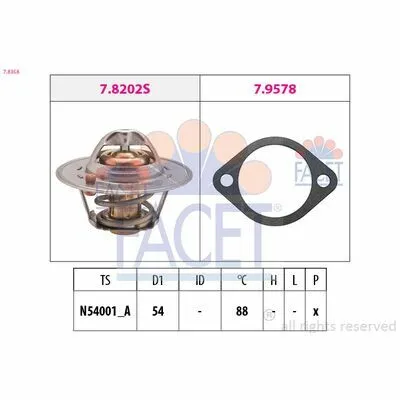 Prezzo Scontato FACET Made in Italy - OE Equivalent 7.8358 Termostato, Refrigerante