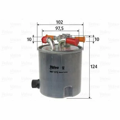 Nuovo Arrivo VALEO 587572 Filtro Carburante