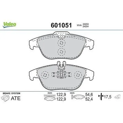 VALEO 601051 Kit Pastiglie Freno, Freno a Disco Sconto
