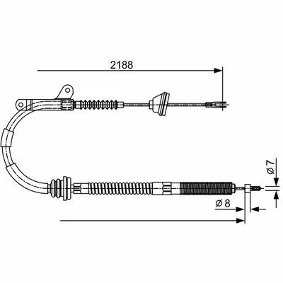 Offerta Limitata BOSCH 1 987 477 879 Cavo Comando, Freno Stazionamento