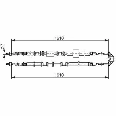 Prezzo Di Fabbrica BOSCH 1 987 477 936 Cavo Comando, Freno Stazionamento