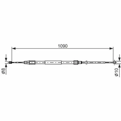 BOSCH 1 987 477 949 Cavo Comando, Freno Stazionamento Sconto