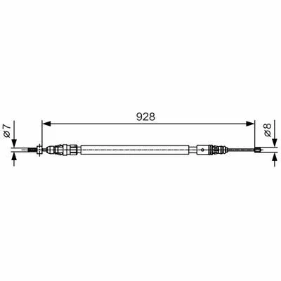 Occasione Imperdibile BOSCH 1 987 482 000 Cavo Comando, Freno Stazionamento