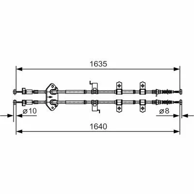BOSCH 1 987 482 054 Cavo Comando, Freno Stazionamento Offerta Speciale