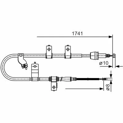 Nuovo Arrivo BOSCH 1 987 482 076 Cavo Comando, Freno Stazionamento