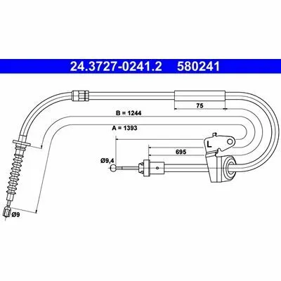 ATE 24.3727-0241.2 Cavo Comando, Freno Stazionamento Offerta