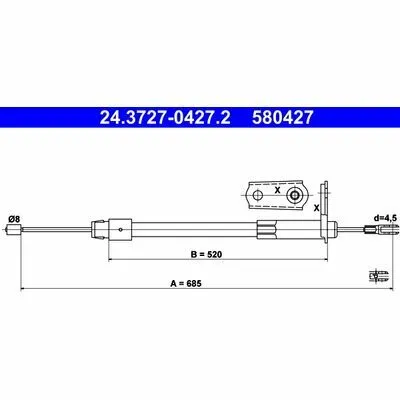 ATE 24.3727-0427.2 Cavo Comando, Freno Stazionamento Promozione Esclusiva