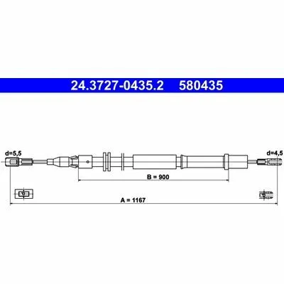 Acquista Ora ATE 24.3727-0435.2 Cavo Comando, Freno Stazionamento