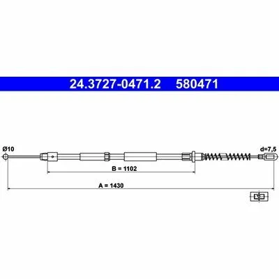 ATE 24.3727-0471.2 Cavo Comando, Freno Stazionamento Offerta