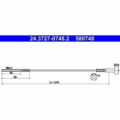 ATE 24.3727-0748.2 Cavo Comando, Freno Stazionamento Must-Have