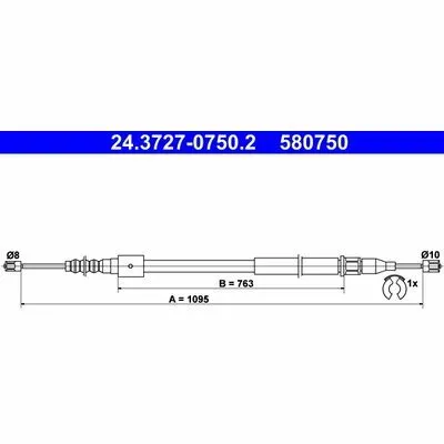 ATE 24.3727-0750.2 Cavo Comando, Freno Stazionamento Subito Disponibile