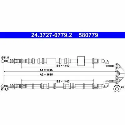 ATE 24.3727-0779.2 Cavo Comando, Freno Stazionamento Promo Stagionale
