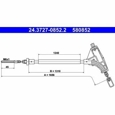 ATE 24.3727-0852.2 Cavo Comando, Freno Stazionamento Super Prezzo