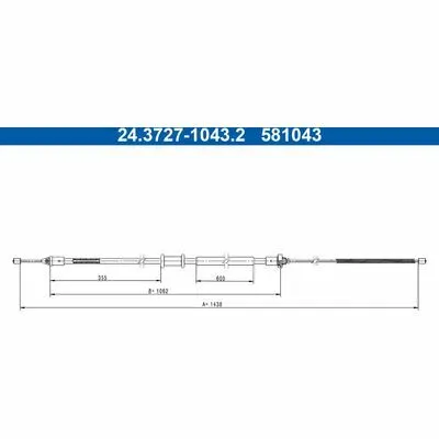 ATE 24.3727-1043.2 Cavo Comando, Freno Stazionamento Offerta
