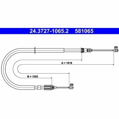 Spedizione Espresso ATE 24.3727-1065.2 Cavo Comando, Freno Stazionamento