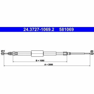 ATE 24.3727-1069.2 Cavo Comando, Freno Stazionamento Spedizione Espresso