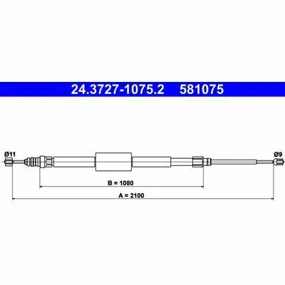 ATE 24.3727-1075.2 Cavo Comando, Freno Stazionamento Saldi