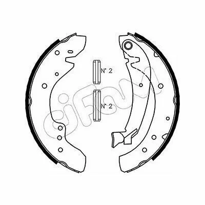 Super Prezzo CIFAM 153-072 Kit Ganasce Freno